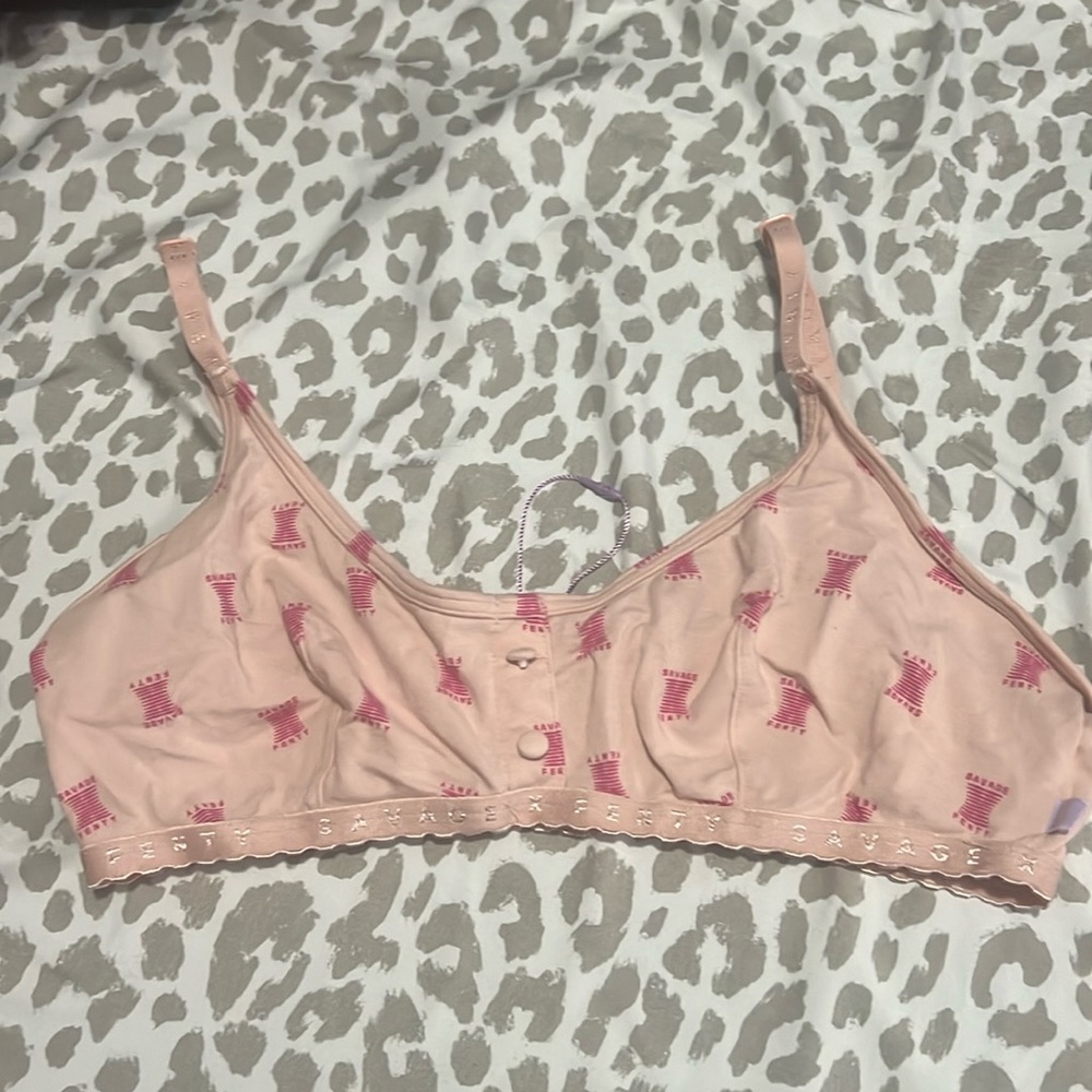 Savage X Fenty SAVAGE X Cotton Jersey Logo Bralette size medium